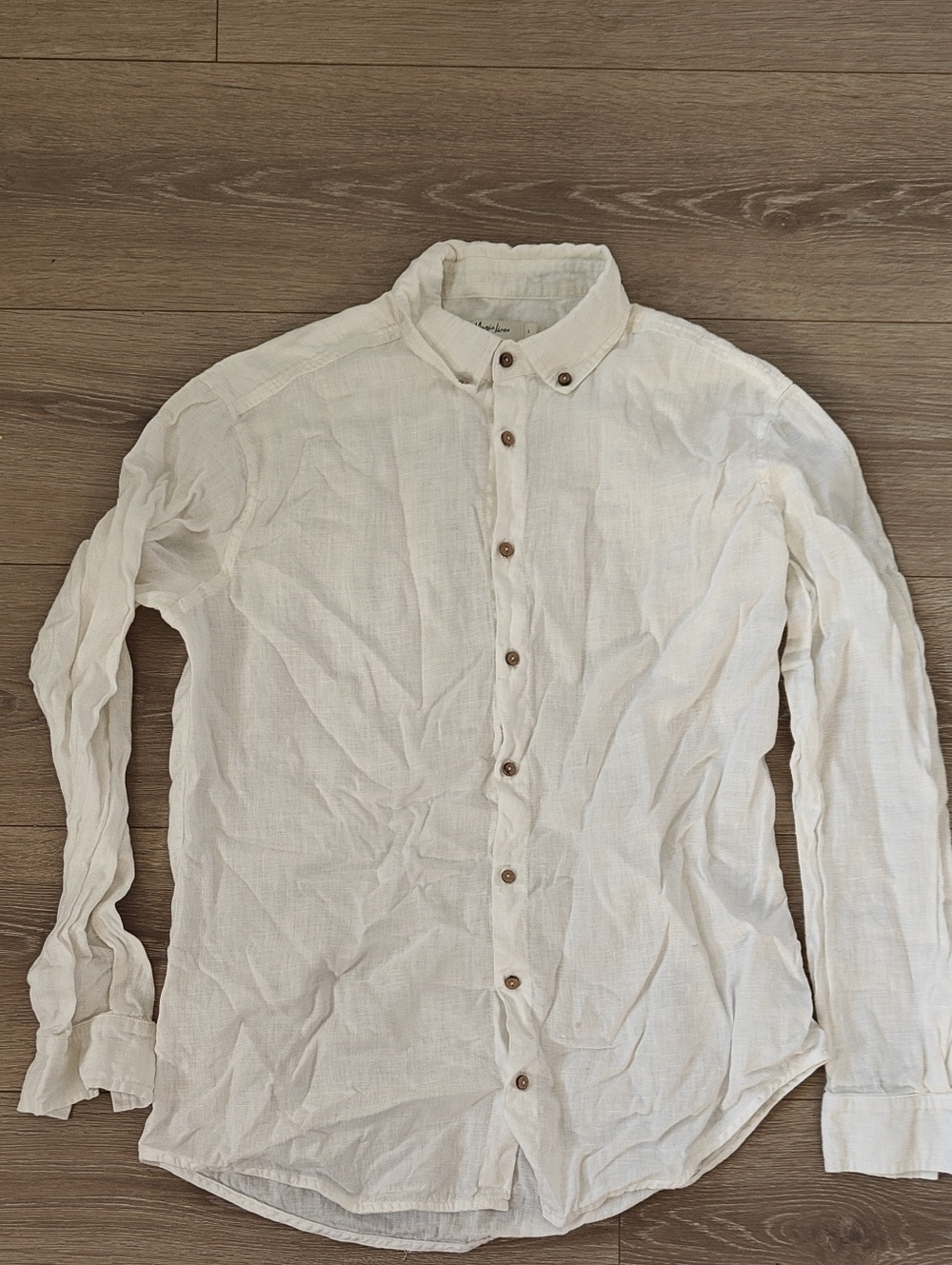Classic Men's White Button-Down Linen Shirt Handmade In Latvia